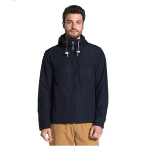 The North Face Navy Hood Plaid Fruitvale Durable Water Repellent Jacket Size: M